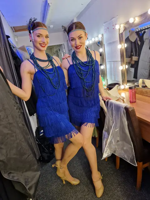 Blue Charleston Gatsby: themed dancers, gatsby theme
