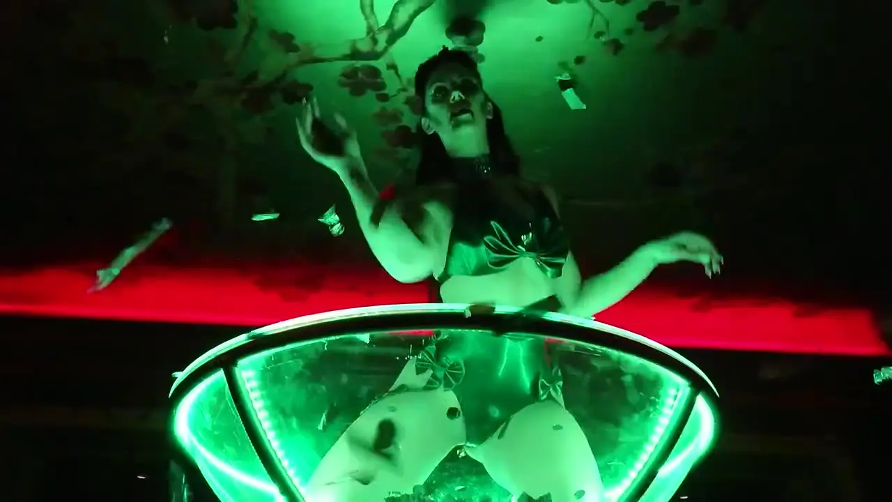 Halloween private party: giant martini glass
