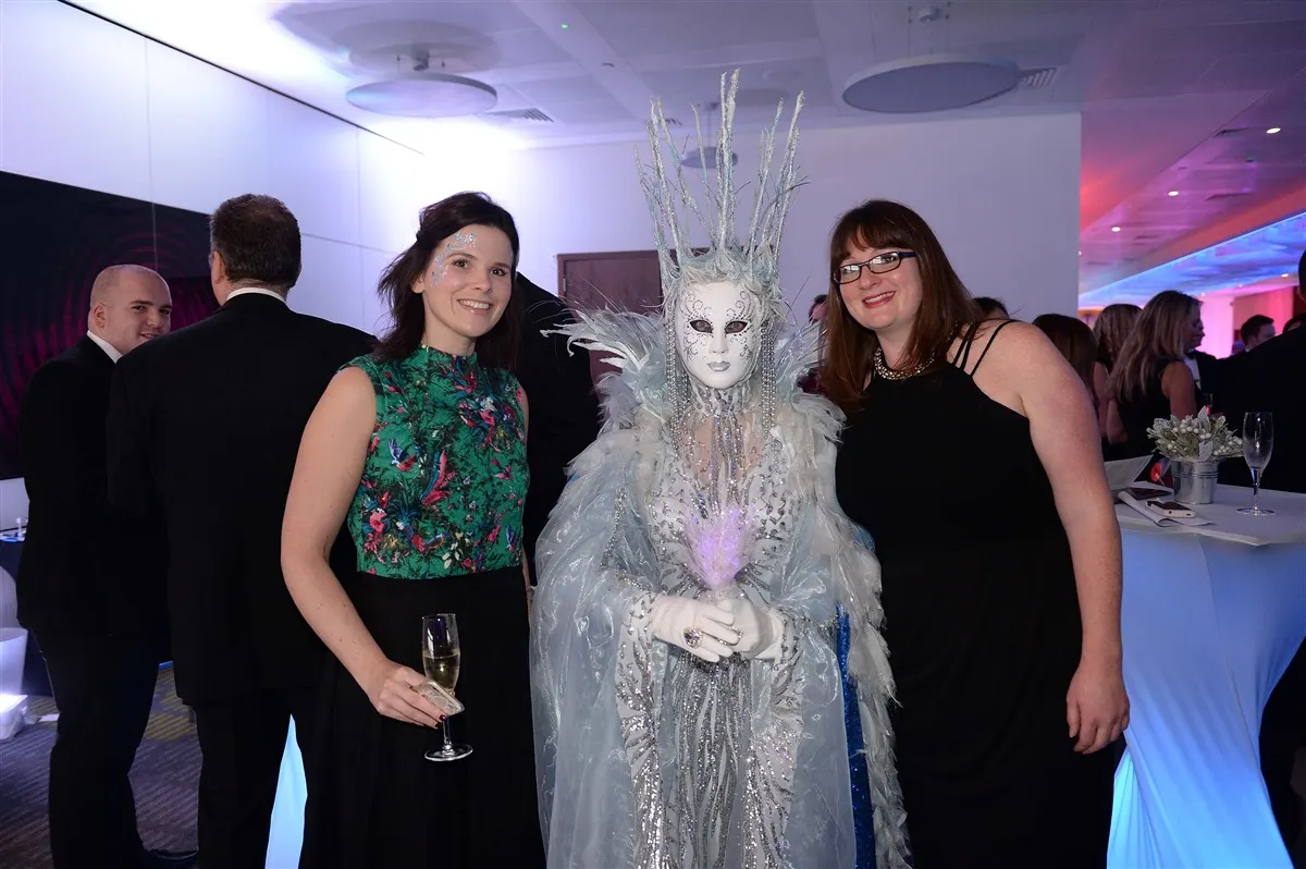 Ice venetian statue: living statues, winter wonderland theme